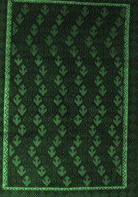 Southwestern Emerald Green Country Rug, tr2490emgrn