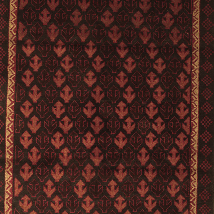 Machine Washable Southwestern Brown Country Rug, wshtr2490brn