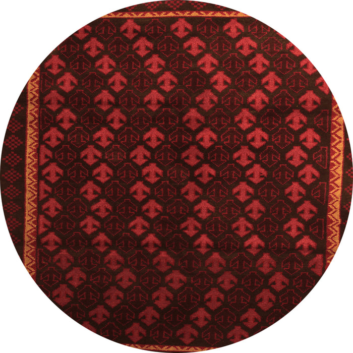 Machine Washable Southwestern Orange Country Area Rugs, wshtr2490org