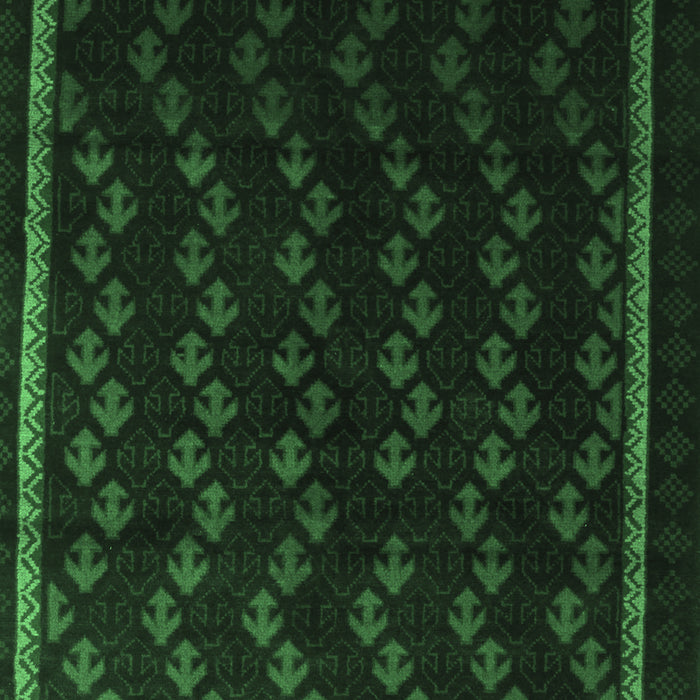 Machine Washable Southwestern Emerald Green Country Area Rugs, wshtr2490emgrn