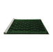 Sideview of Machine Washable Southwestern Emerald Green Country Area Rugs, wshtr2490emgrn