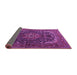 Sideview of Medallion Purple Traditional Rug, tr2491pur