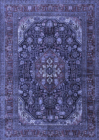 Medallion Blue Traditional Rug, tr2491blu