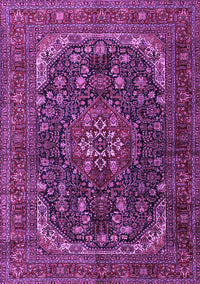 Medallion Purple Traditional Rug, tr2491pur