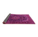 Sideview of Medallion Pink Traditional Rug, tr2491pnk