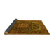 Sideview of Medallion Yellow Traditional Rug, tr2491yw