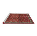 Sideview of Machine Washable Traditional Dark Almond Brown Rug, wshtr2492