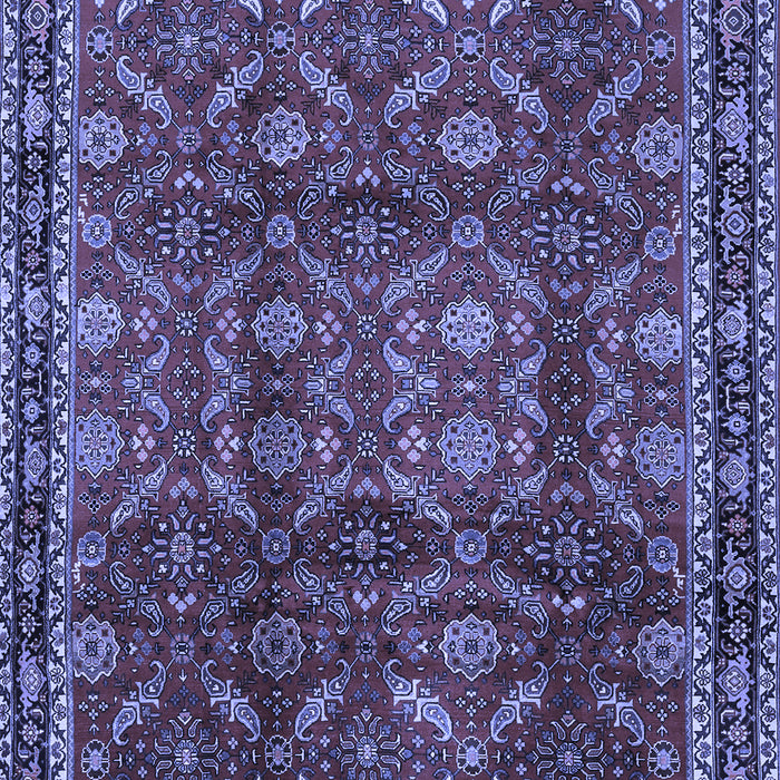 Machine Washable Persian Blue Traditional Rug, wshtr2492blu