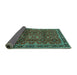 Sideview of Persian Turquoise Traditional Rug, tr2492turq