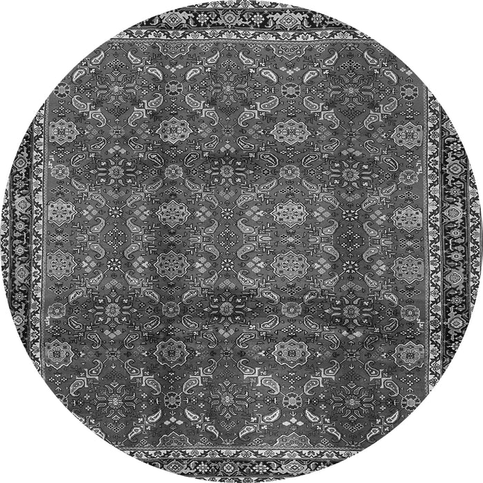 Machine Washable Persian Gray Traditional Rug, wshtr2492gry