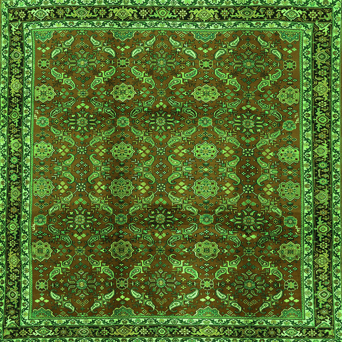 Serging Thickness of Persian Green Traditional Rug, tr2492grn