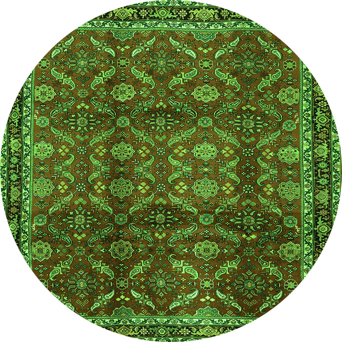 Machine Washable Persian Green Traditional Area Rugs, wshtr2492grn