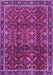 Machine Washable Persian Purple Traditional Area Rugs, wshtr2492pur