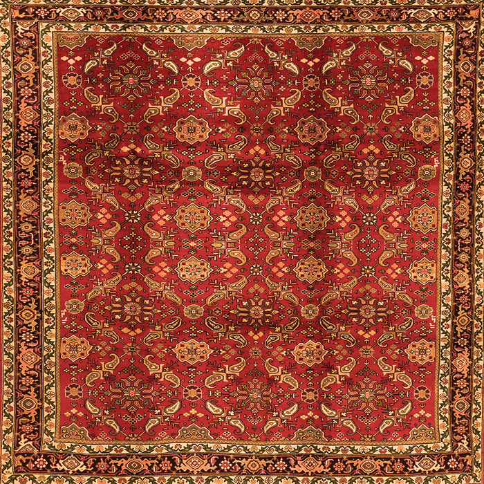 Serging Thickness of Persian Orange Traditional Rug, tr2492org
