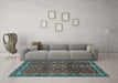 Machine Washable Persian Light Blue Traditional Rug in a Living Room, wshtr2492lblu