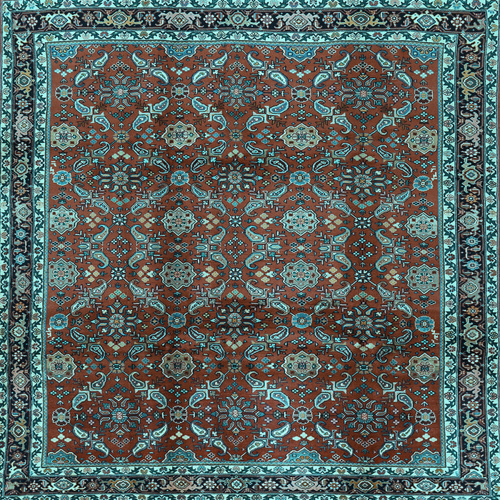 Square Persian Light Blue Traditional Rug, tr2492lblu