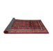 Sideview of Traditional Orange Salmon Pink Persian Rug, tr2493