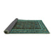 Sideview of Persian Turquoise Traditional Rug, tr2493turq