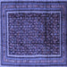 Square Persian Blue Traditional Rug, tr2493blu