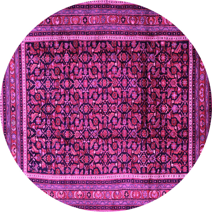 Round Persian Pink Traditional Rug, tr2493pnk