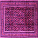 Square Machine Washable Persian Pink Traditional Rug, wshtr2493pnk