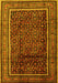 Machine Washable Persian Yellow Traditional Rug, wshtr2493yw