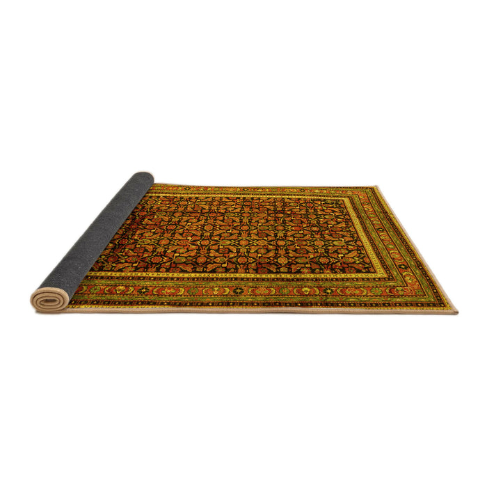 Sideview of Persian Yellow Traditional Rug, tr2493yw