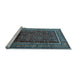 Sideview of Machine Washable Persian Light Blue Traditional Rug, wshtr2493lblu