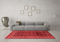 Machine Washable Persian Red Traditional Rug, wshtr2493red