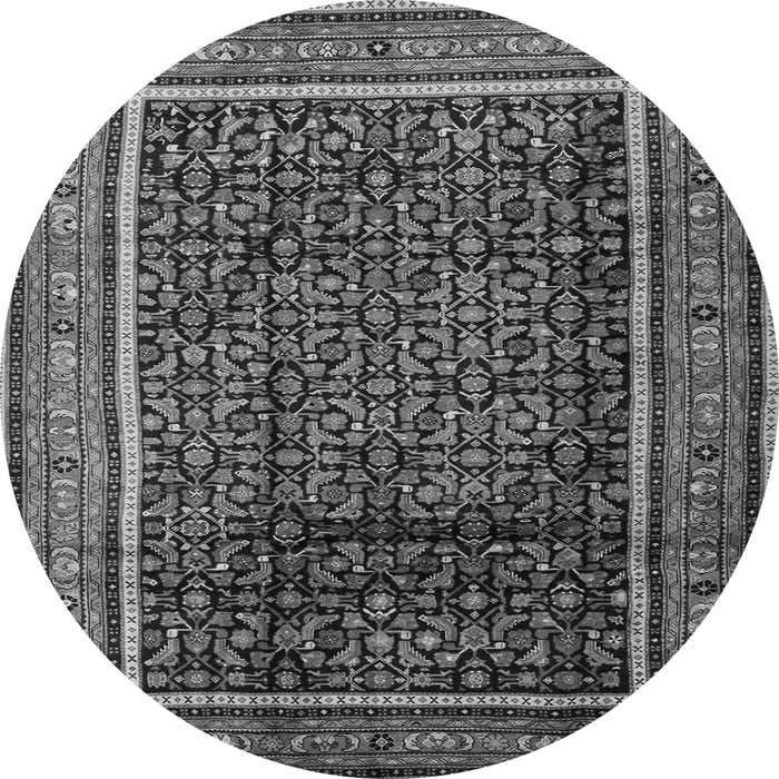 Machine Washable Persian Gray Traditional Rug, wshtr2493gry