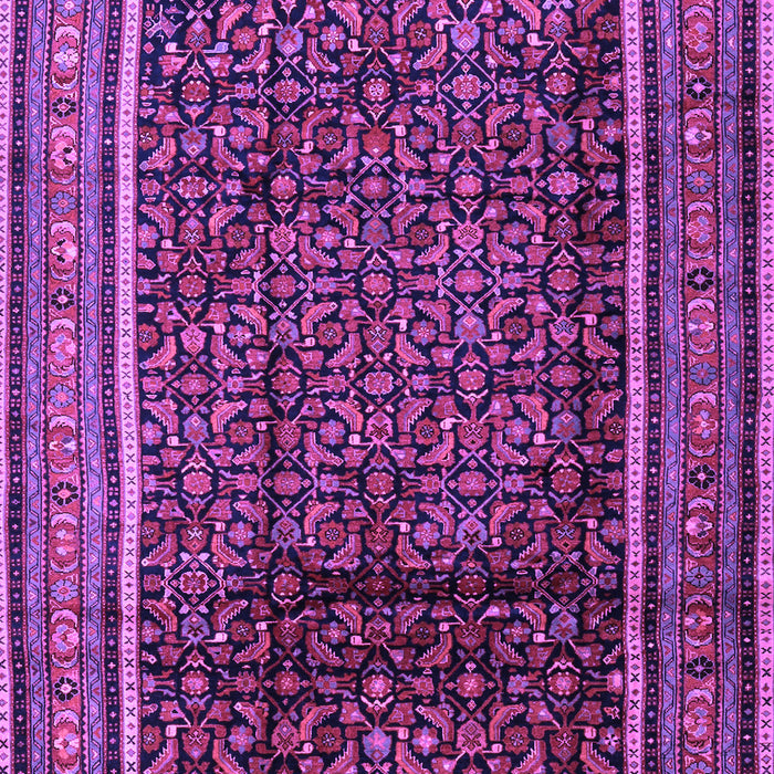 Machine Washable Persian Purple Traditional Area Rugs, wshtr2493pur