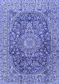 Medallion Blue Traditional Rug, tr2494blu