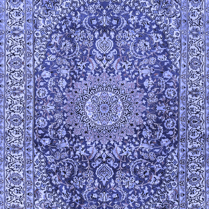 Medallion Blue Traditional Rug, tr2494blu