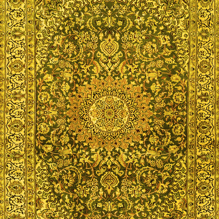 Medallion Yellow Traditional Rug, tr2494yw