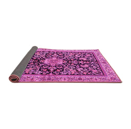 Sideview of Animal Pink Traditional Rug, tr2495pnk