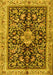 Animal Yellow Traditional Rug, tr2495yw