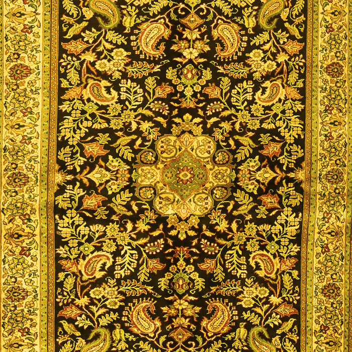 Animal Yellow Traditional Rug, tr2495yw