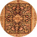 Square Animal Orange Traditional Rug, tr2495org