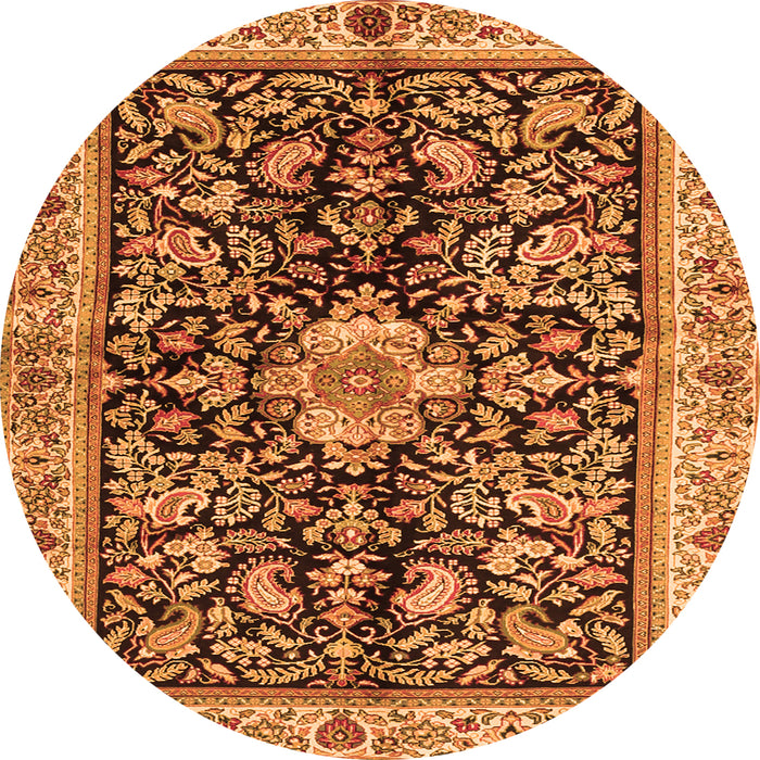 Machine Washable Animal Orange Traditional Area Rugs, wshtr2495org