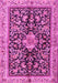 Machine Washable Animal Pink Traditional Rug, wshtr2495pnk