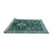 Sideview of Machine Washable Animal Light Blue Traditional Rug, wshtr2495lblu