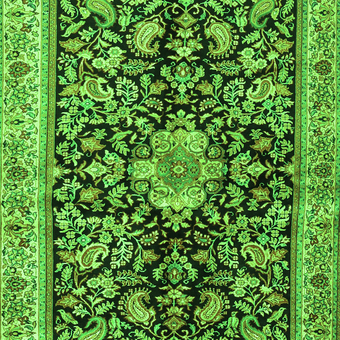 Animal Green Traditional Rug, tr2495grn