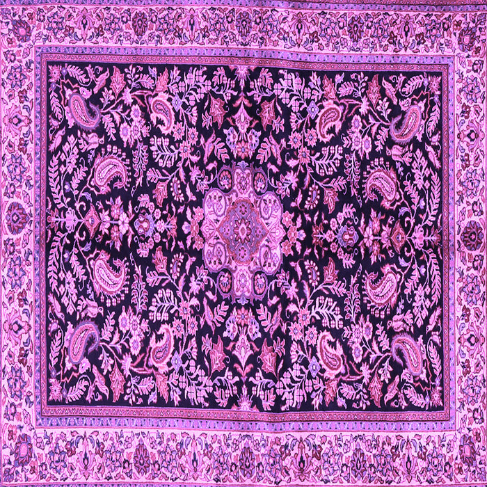 Square Machine Washable Animal Purple Traditional Area Rugs, wshtr2495pur