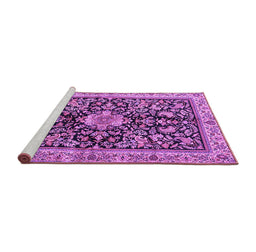 Sideview of Machine Washable Animal Purple Traditional Area Rugs, wshtr2495pur