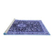 Sideview of Machine Washable Animal Blue Traditional Rug, wshtr2495blu