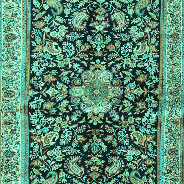 Machine Washable Animal Turquoise Traditional Area Rugs, wshtr2495turq