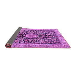Sideview of Animal Purple Traditional Rug, tr2495pur