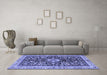 Machine Washable Animal Blue Traditional Rug in a Living Room, wshtr2495blu