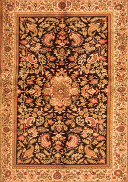 Animal Orange Traditional Rug, tr2495org