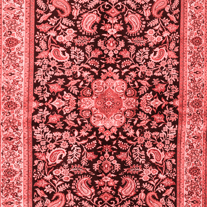 Machine Washable Animal Red Traditional Rug, wshtr2495red